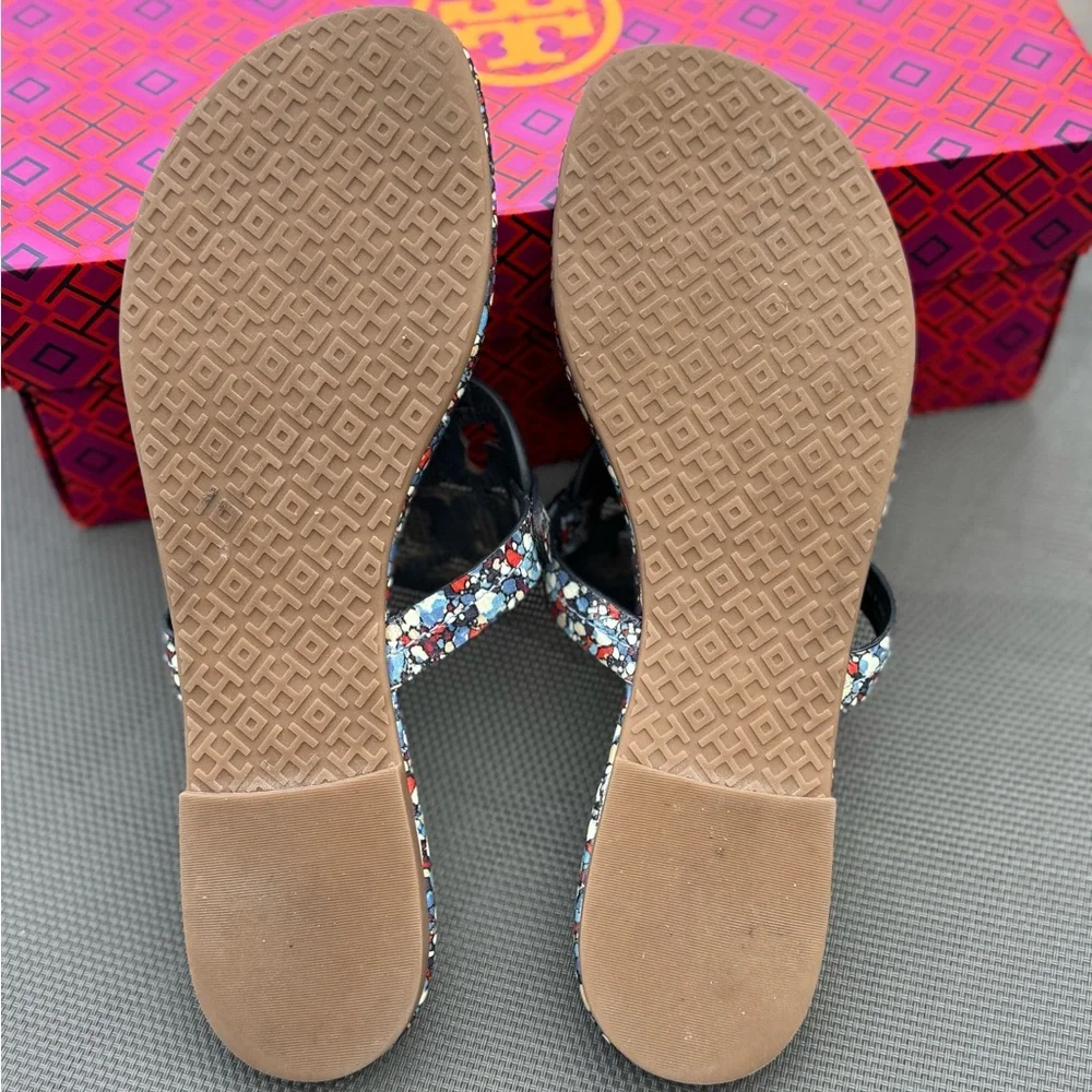 Tory Burch Multicolor Linosa Patterned Miller Sandals - size 8 - Picture 4 of 5